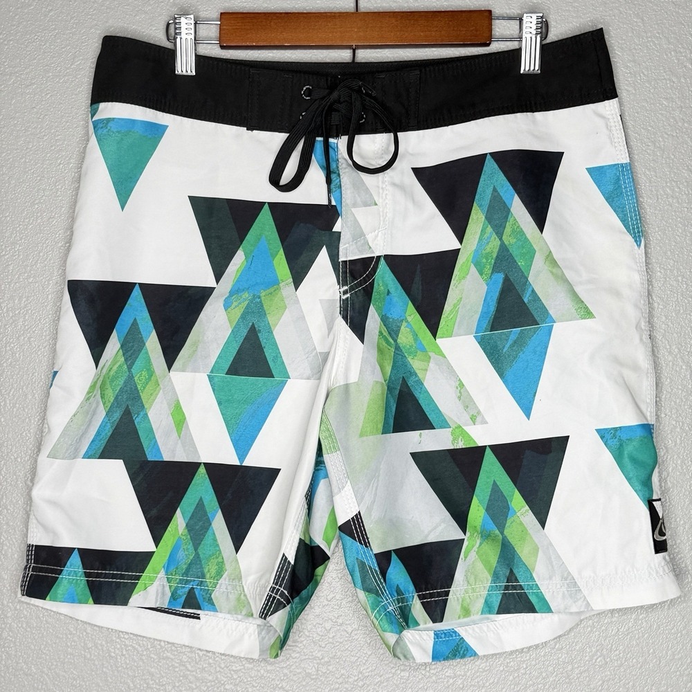 O'Neill Board Shorts Mens Geometric Surf Swim‎ Trunks 7" Inseam Beach Y2K Skater
